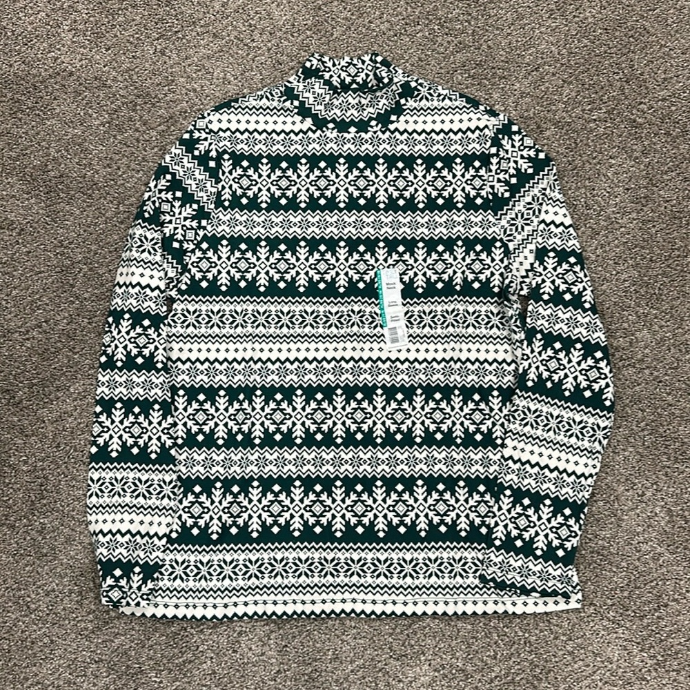 Snowflake Mock Neck Shirt